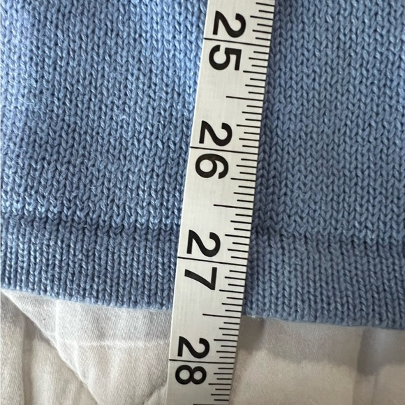 Stitches in Time Blue and Green Cardigan Sweater with Stitch detail Size Large - Picture 8 of 8